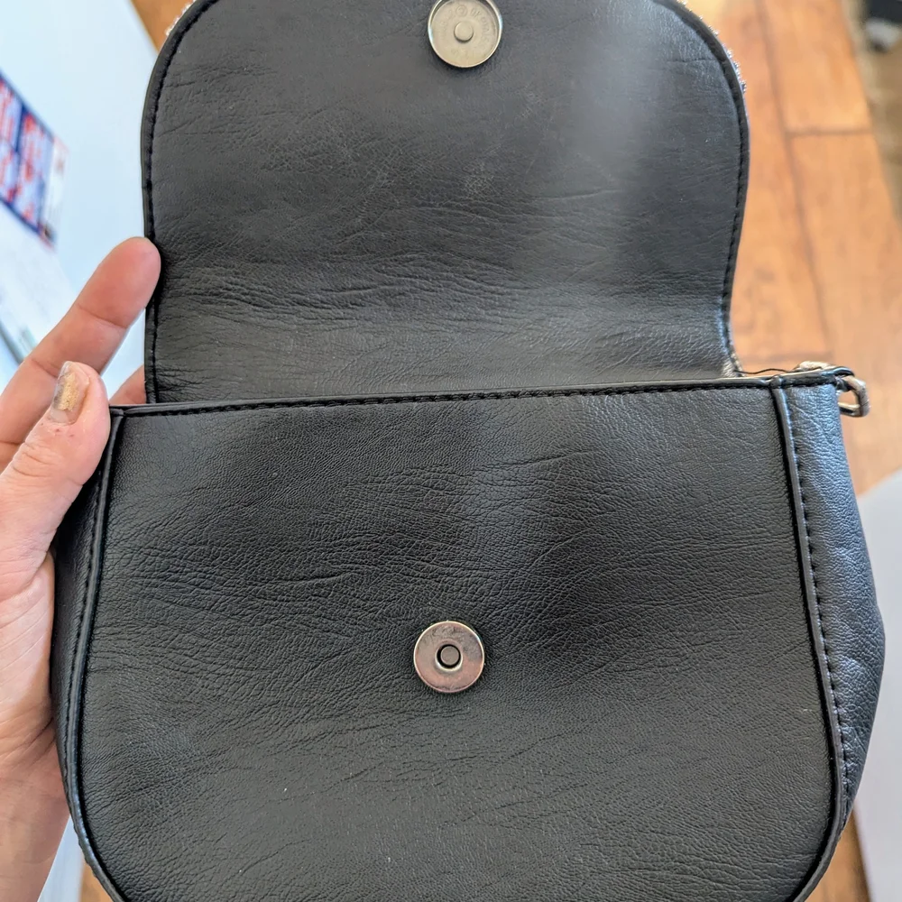 Black Studded Fringe Bag - Picture 4 of 7